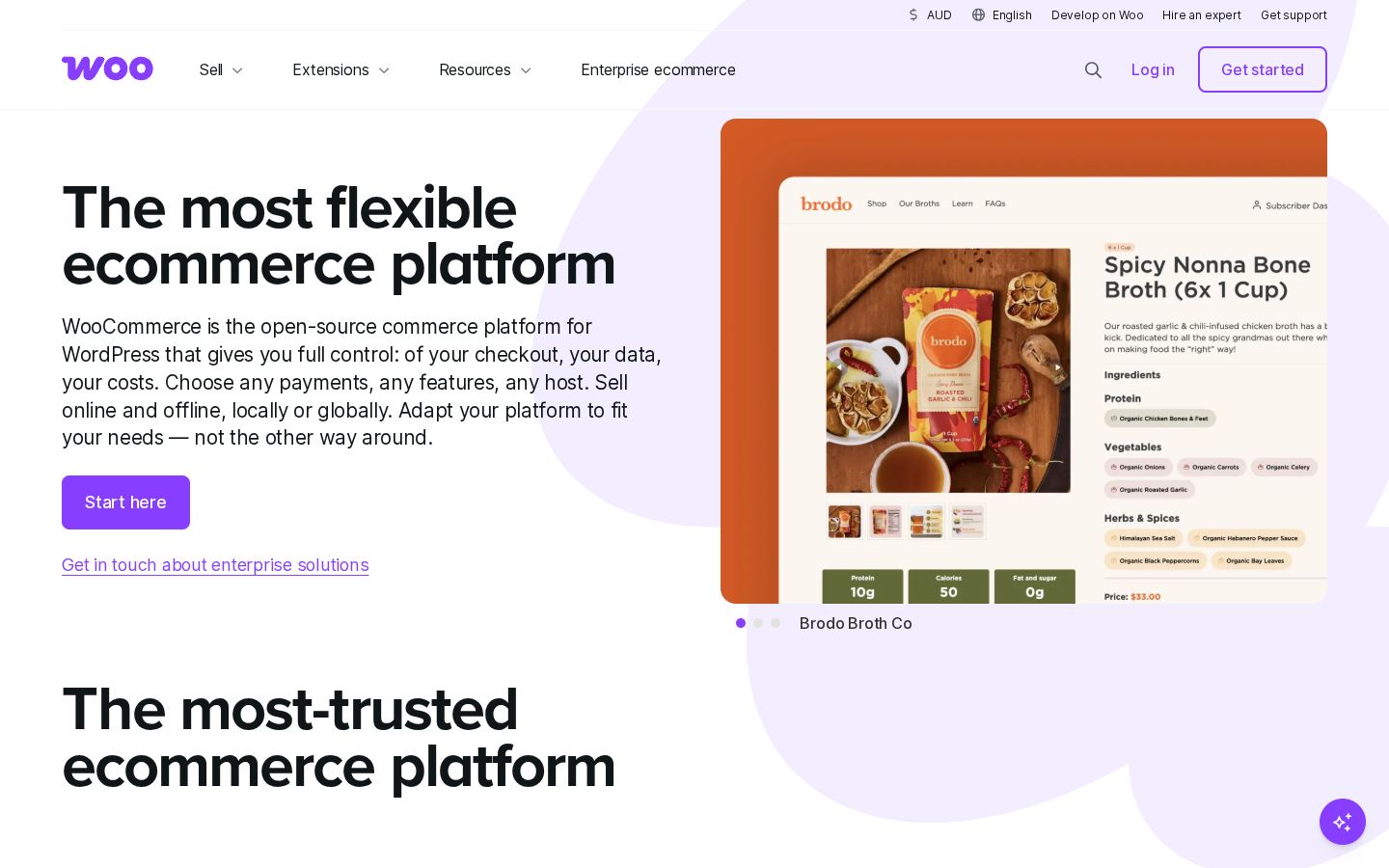 Homepage of woocommerce.com captured by url2image